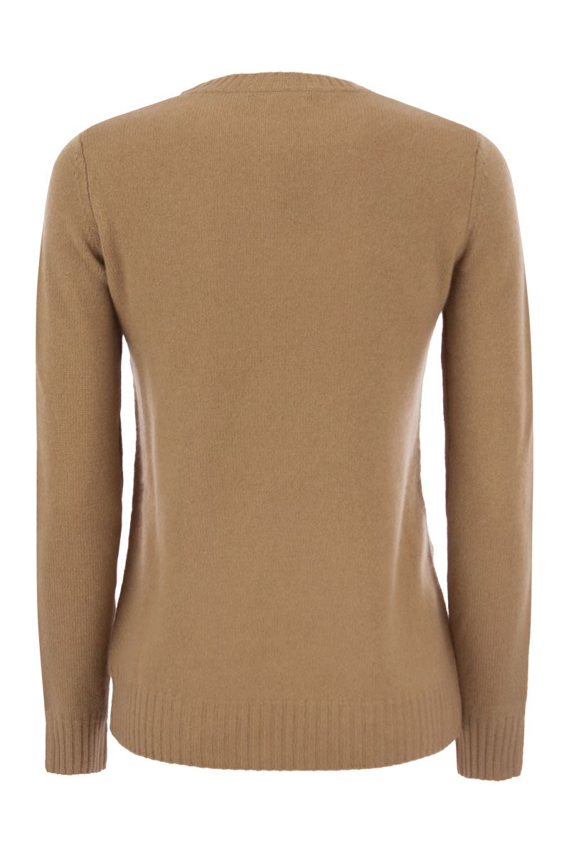 GIOTTO - Crew-neck jumper in cashmere yarn - VOGUERINI