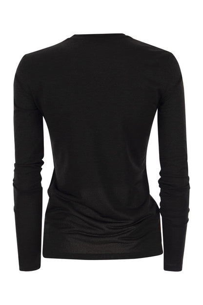 GHIANDA - Long-sleeved T-shirt in viscose blend - VOGUERINI