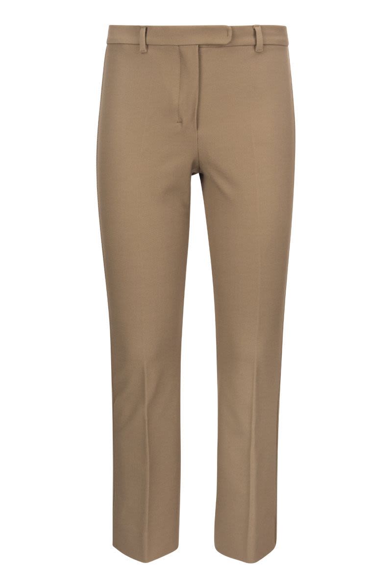 UMANITA - Stretch cotton blend Trousers - VOGUERINI