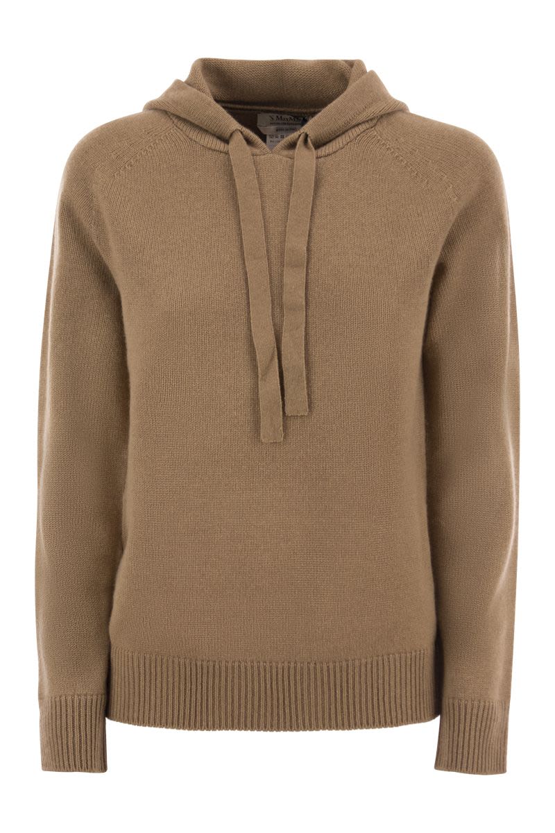 VIRGOLA - Hooded sweater in cashmere yarn - VOGUERINI