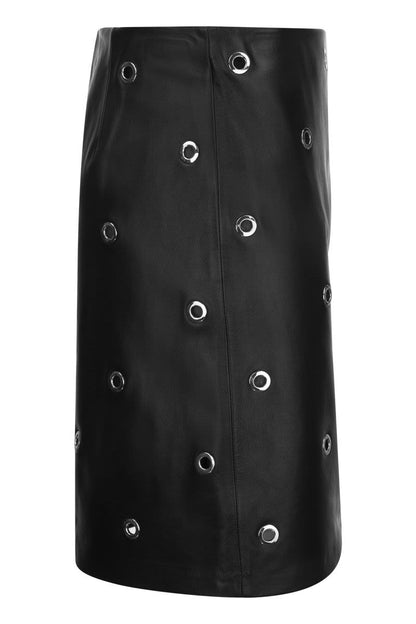 FLYTH3 - Nappa leather flared skirt - VOGUERINI