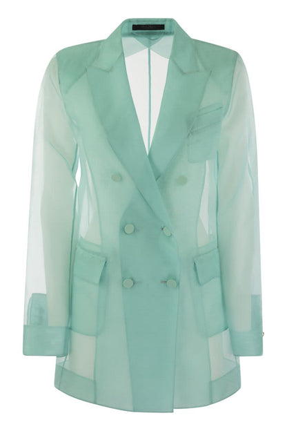 NEGRAR - Silk organza double-breasted blazer