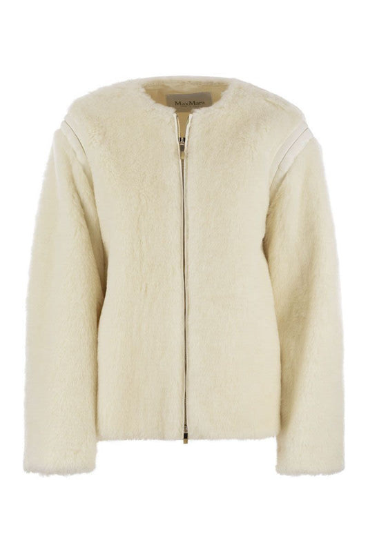 PANNO - Teddy fabric crew-neck jacket - VOGUERINI