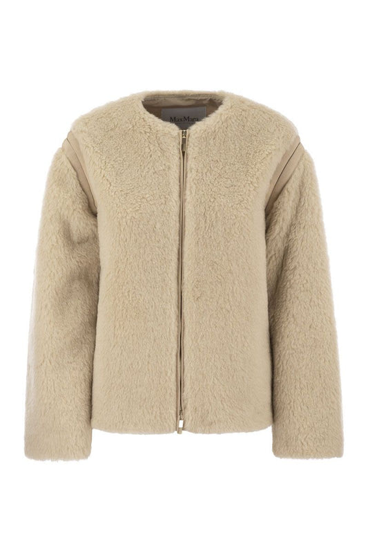 PANNO - Teddy fabric crew-neck jacket - VOGUERINI