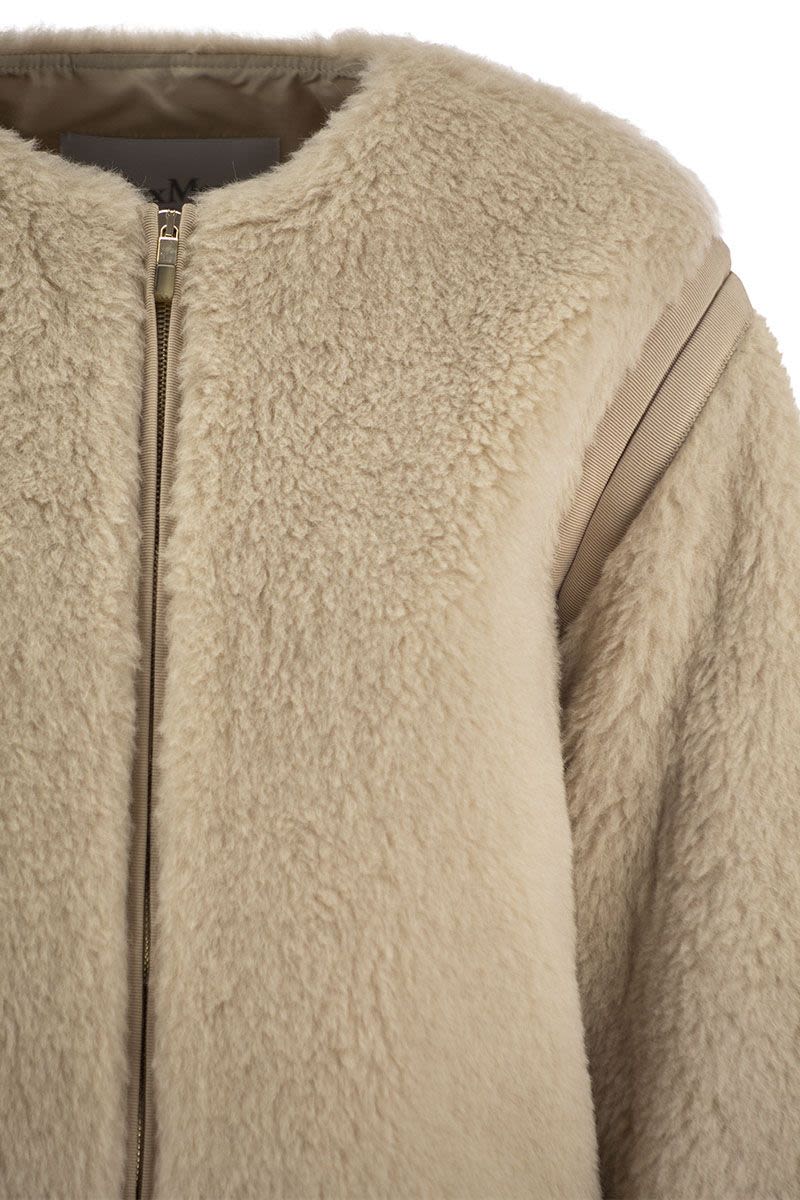 PANNO - Teddy fabric crew-neck jacket - VOGUERINI