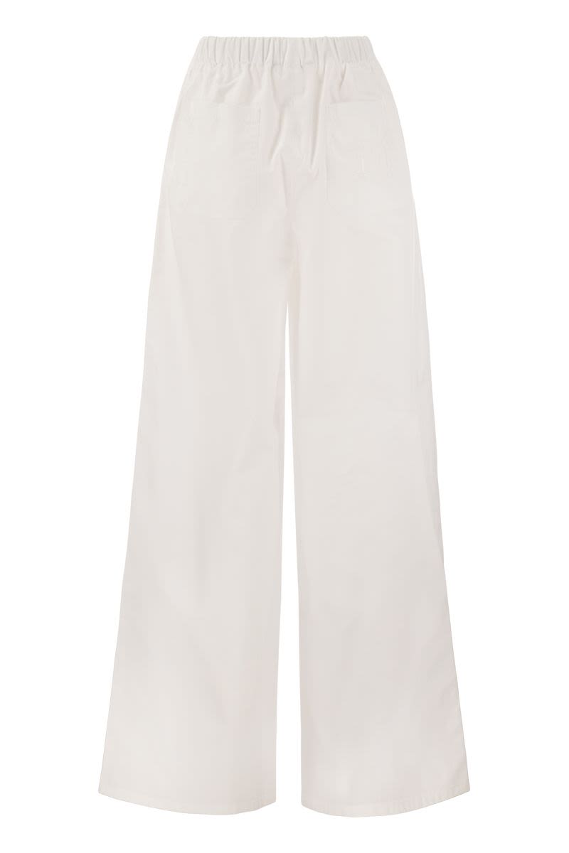 NAVIGLI - Poplin wide leg trousers - VOGUERINI