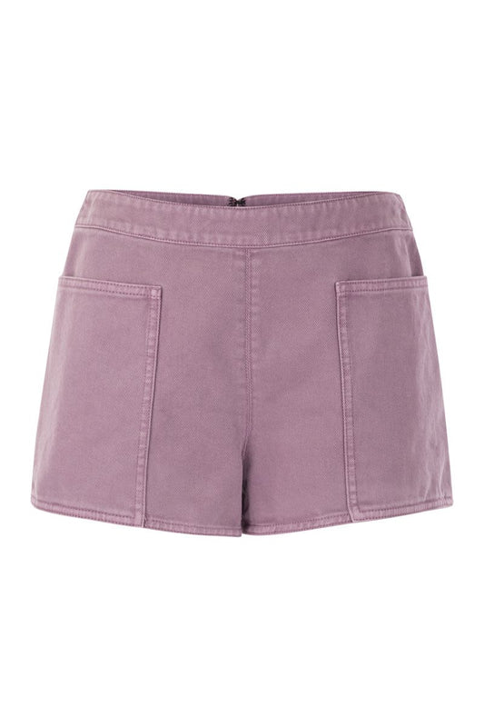 ALIBI - Cotton drill mini shorts