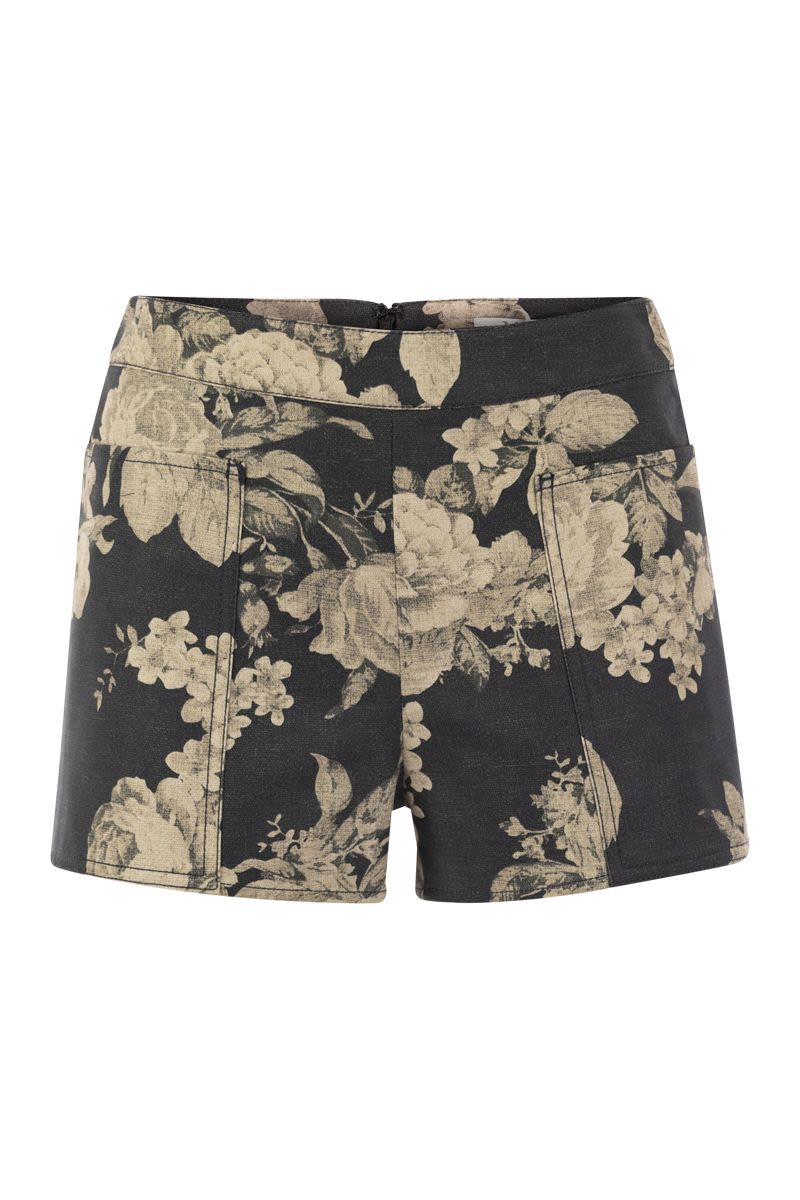 ACRO1234 - Printed cotton mini shorts