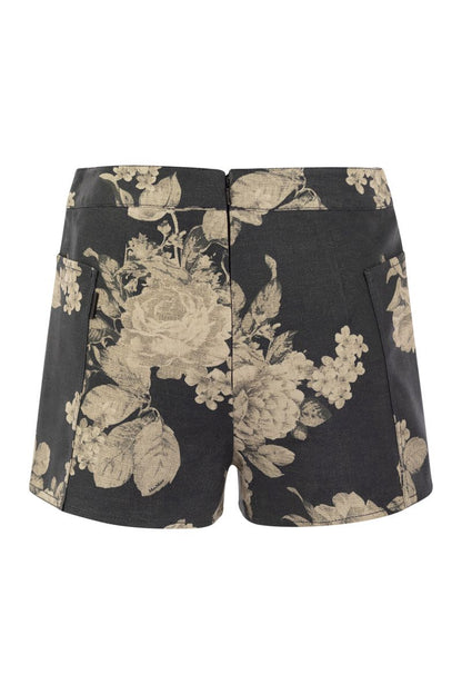 ACRO1234 - Printed cotton mini shorts