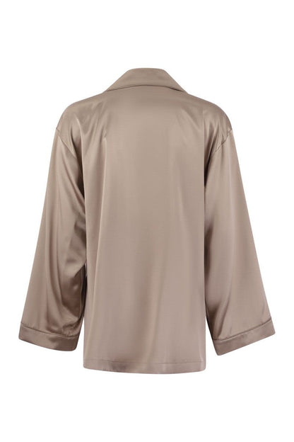 VASAIO - Silk satin pyjama shirt