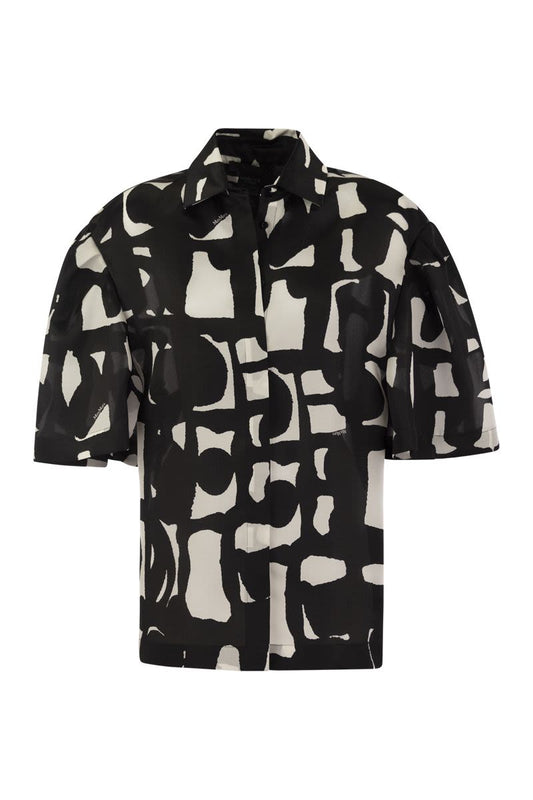 CARELLA - Printed organza shirt