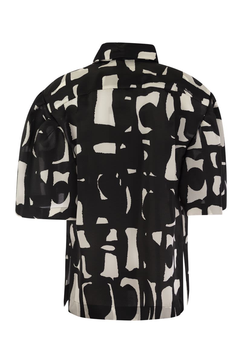 CARELLA - Printed organza shirt