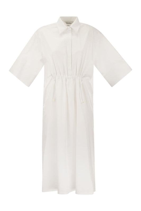 EULALIA - Long cotton and silk chemisier dress - VOGUERINI