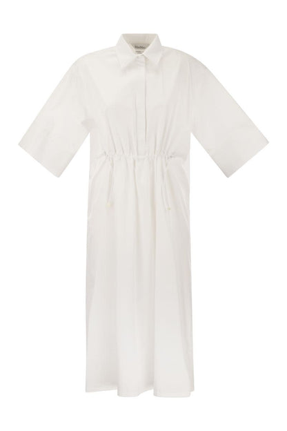 EULALIA - Long cotton and silk chemisier dress - VOGUERINI