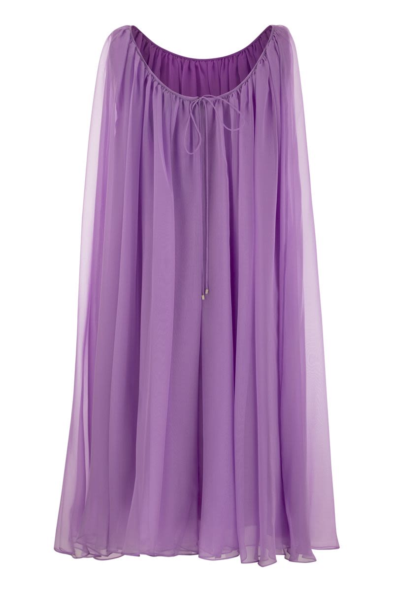 FOOTING - Silk chiffon flared dress