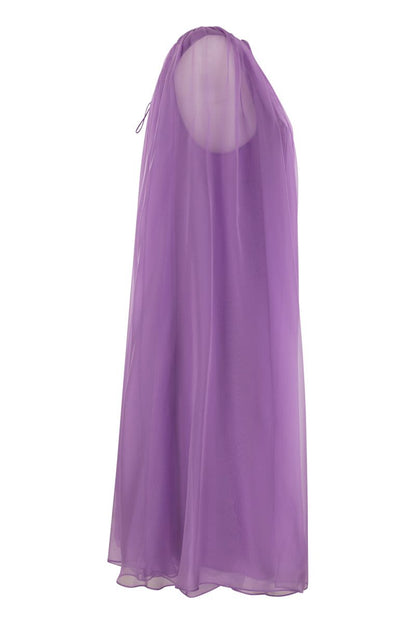 FOOTING - Silk chiffon flared dress