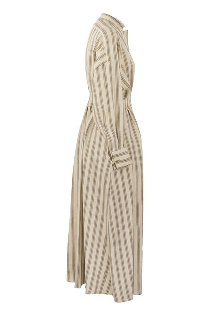 YOLE - Striped linen long dress