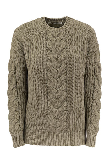 ACCIAIO1234 - Ribbed cotton over pullover - VOGUERINI