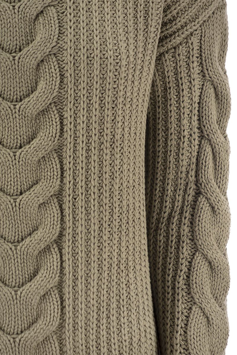 ACCIAIO1234 - Ribbed cotton over pullover - VOGUERINI