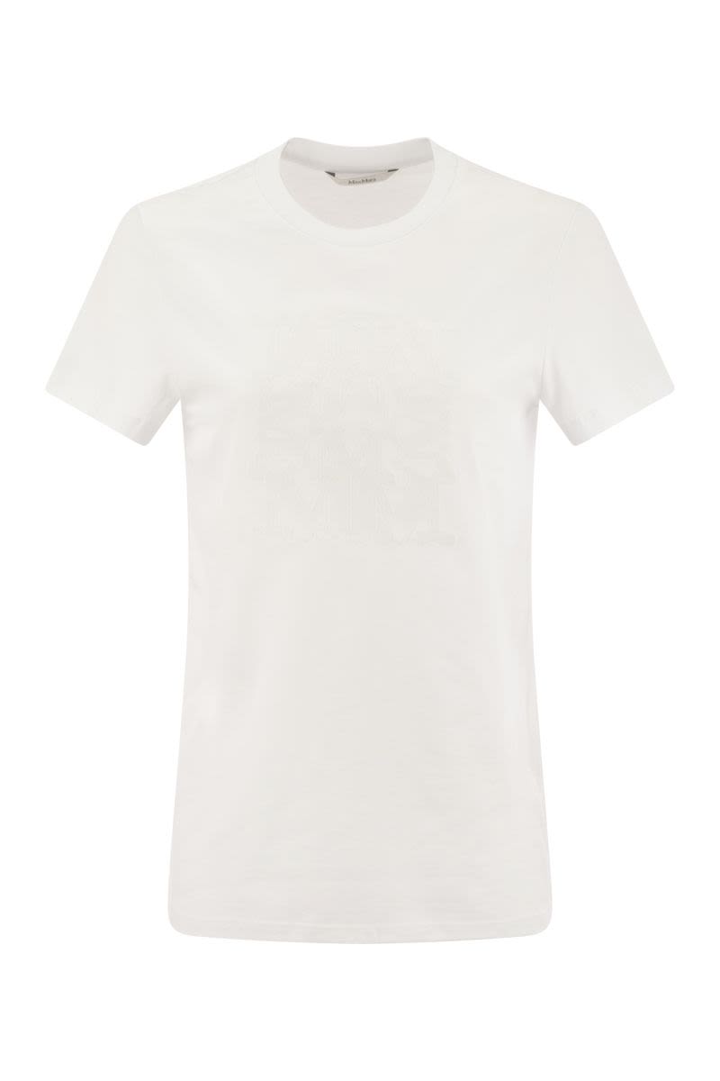 TAVERNA - Cotton T-shirt with frontal embroidery - VOGUERINI