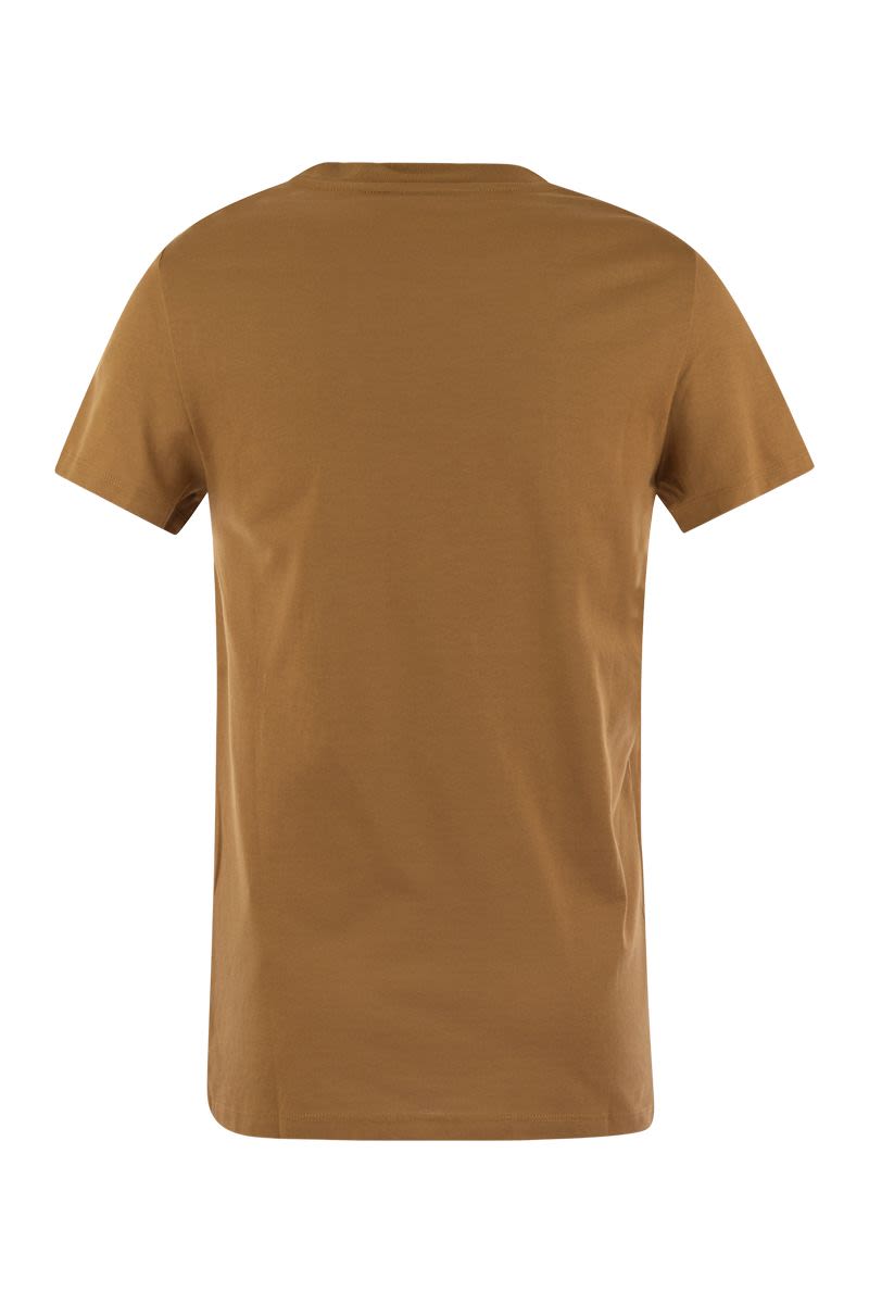 TAVERNA - Cotton T-shirt with frontal embroidery