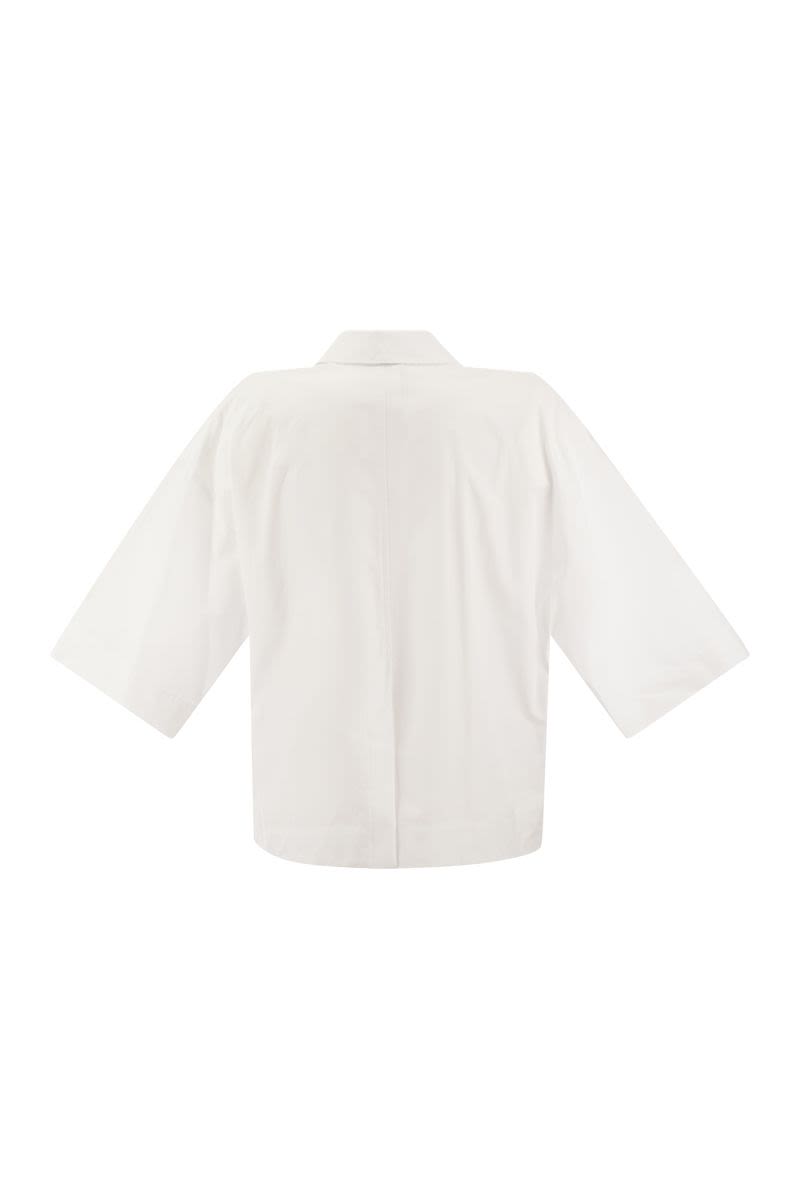 WORDS - Soft cotton poplin shirt - VOGUERINI