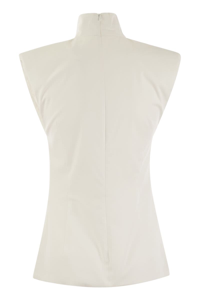 CANNETI - Sleeveless turtleneck top