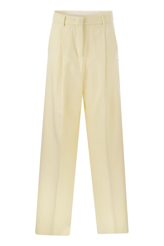 ZIRLO - Wide leg trousers in cotton and viscose