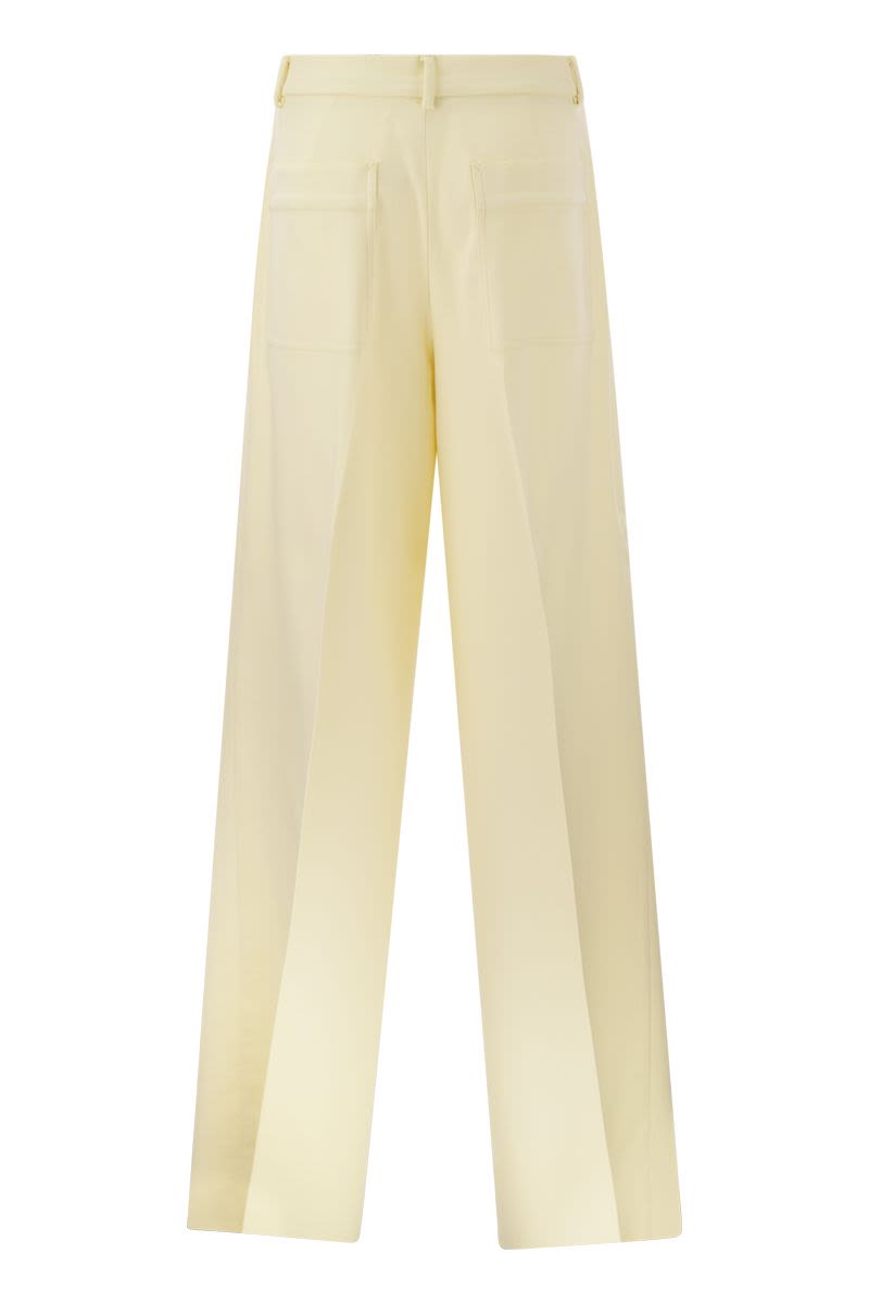 ZIRLO - Wide leg trousers in cotton and viscose