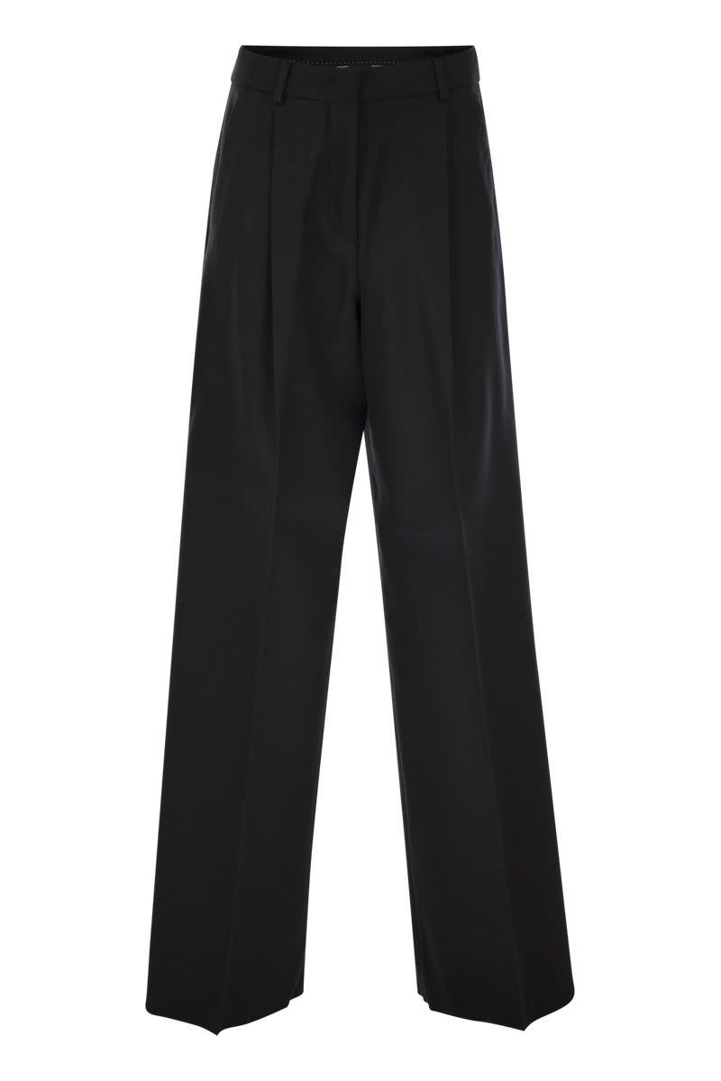 ZIRLO - Wide leg trousers in cotton and viscose