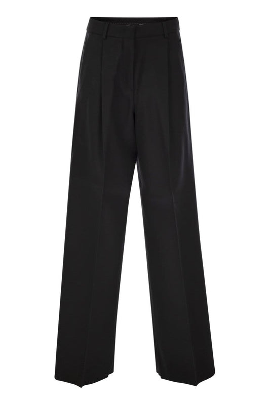 ZIRLO - Wide leg trousers in cotton and viscose