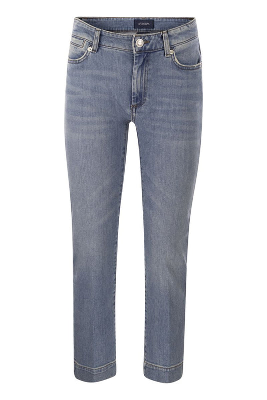 UMBRIA - Mini flare denim trousers - VOGUERINI