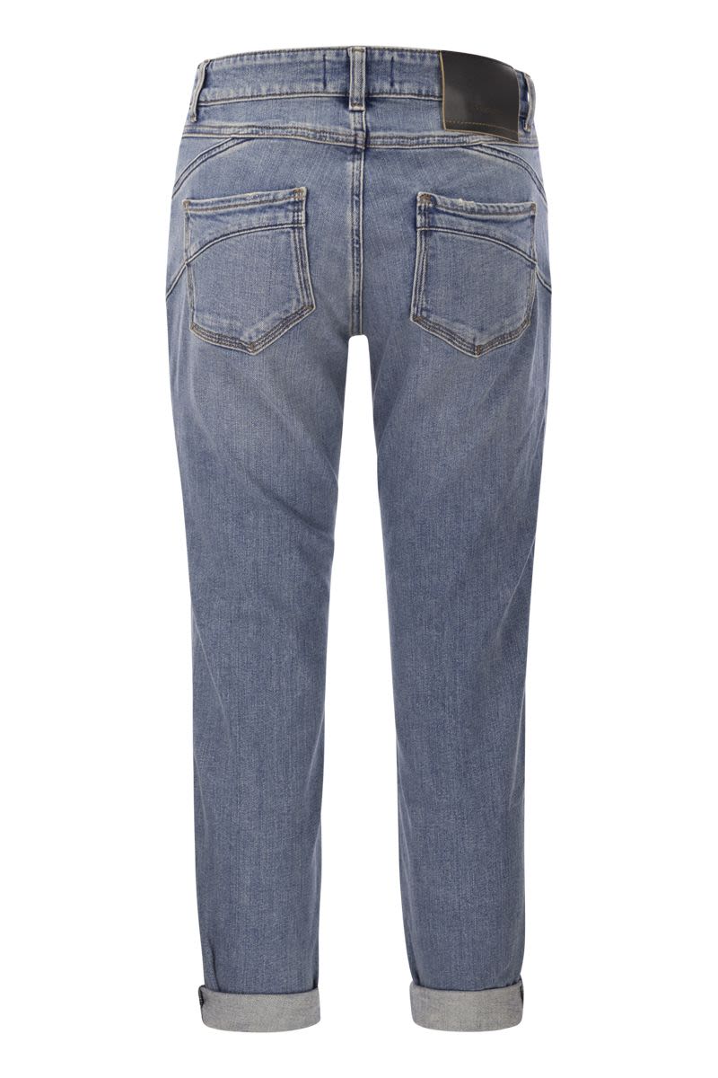 LUCHINO - Low Waist Cigarette Denim - VOGUERINI