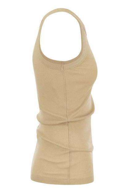 NASTIE - Silk-blend jersey tank top - VOGUERINI