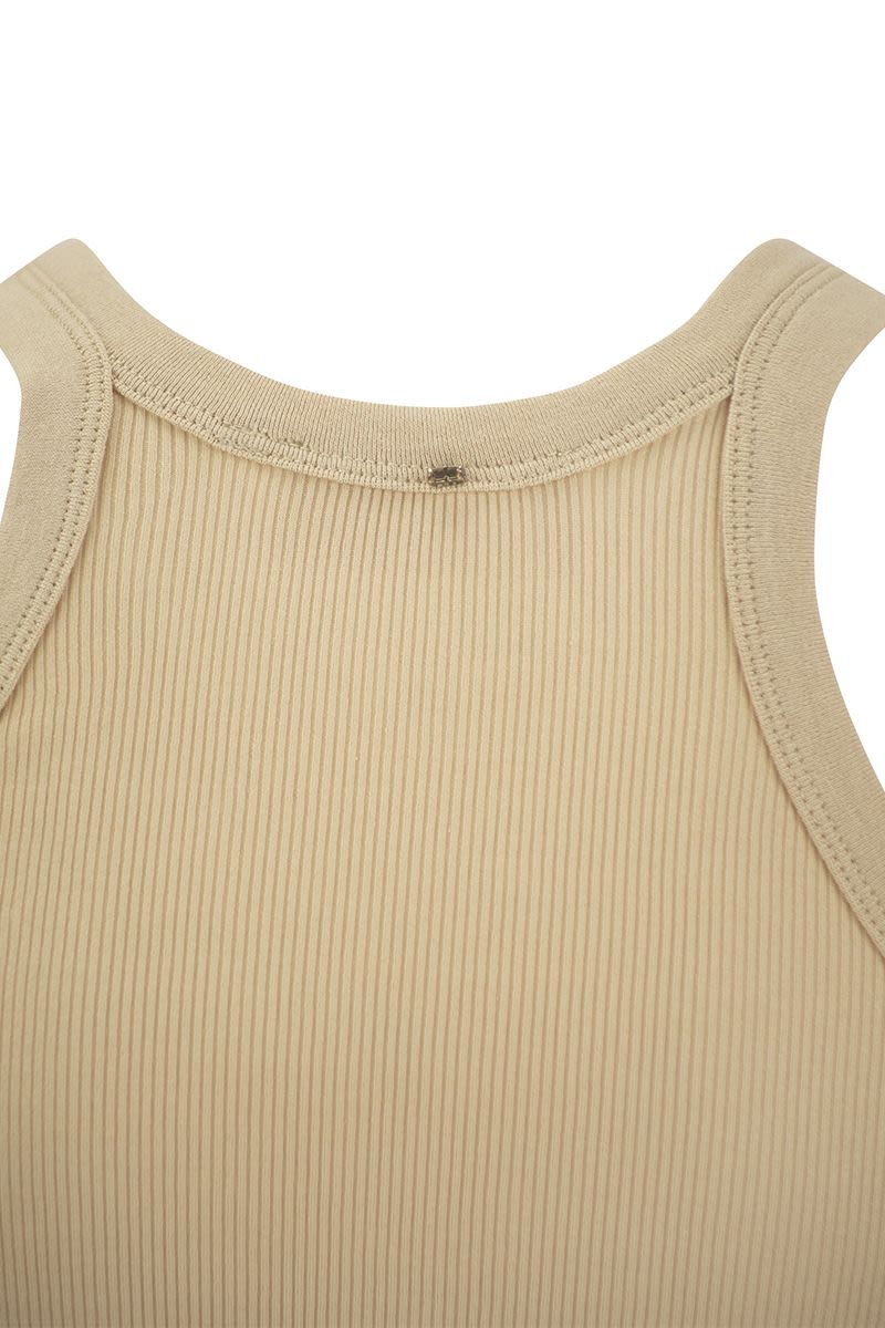 NASTIE - Silk-blend jersey tank top - VOGUERINI