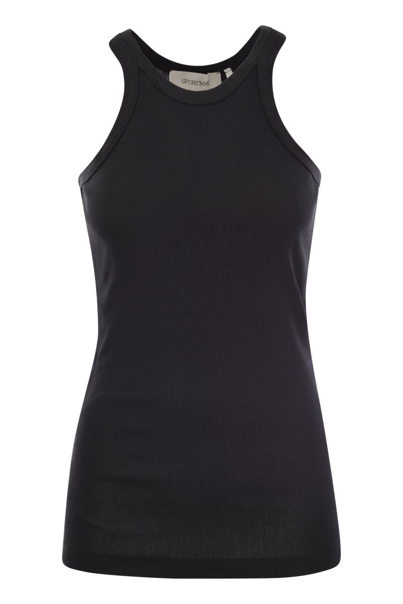 NASTIE - Silk-blend jersey tank top - VOGUERINI