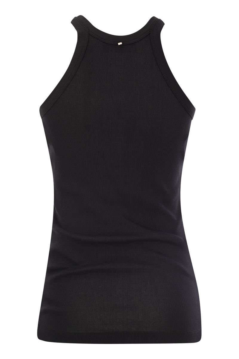 NASTIE - Silk-blend jersey tank top - VOGUERINI