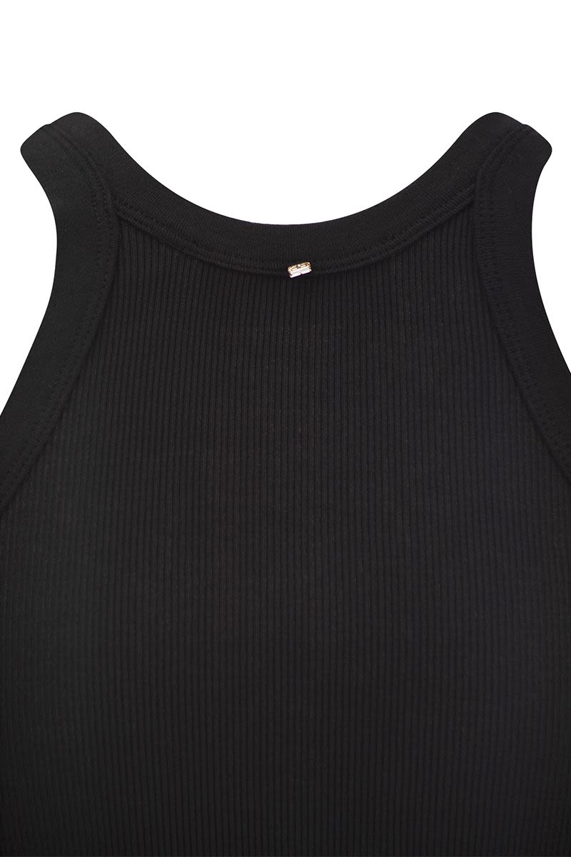 NASTIE - Silk-blend jersey tank top - VOGUERINI