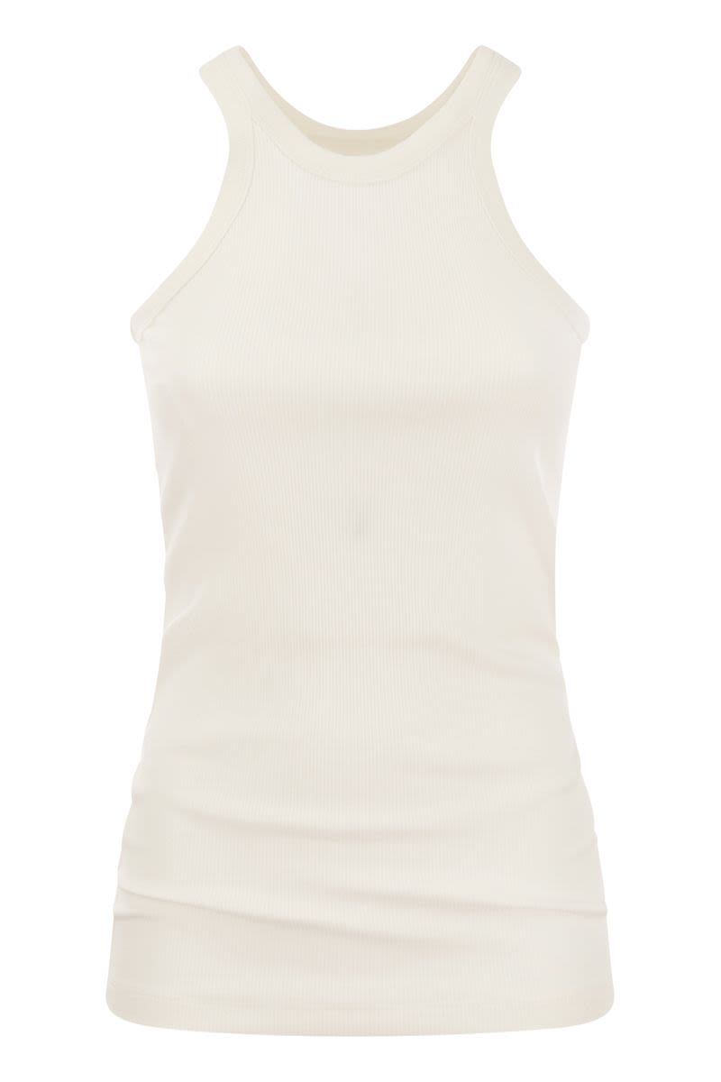 NASTIE - Silk-blend jersey tank top - VOGUERINI