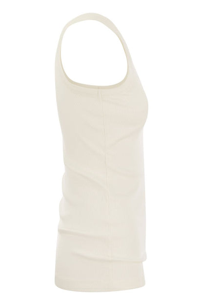 NASTIE - Silk-blend jersey tank top - VOGUERINI