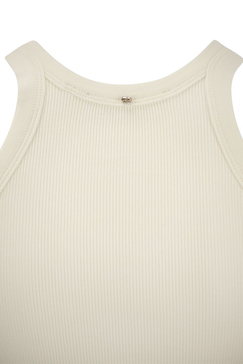 NASTIE - Silk-blend jersey tank top - VOGUERINI