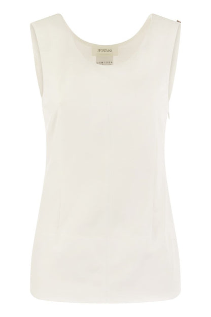 FICO - Sleeveless crepe jersey top