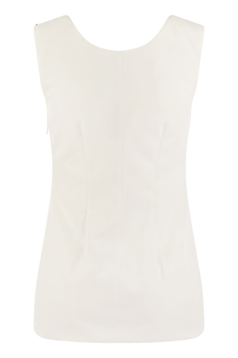 FICO - Sleeveless crepe jersey top