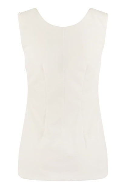 FICO - Sleeveless crepe jersey top