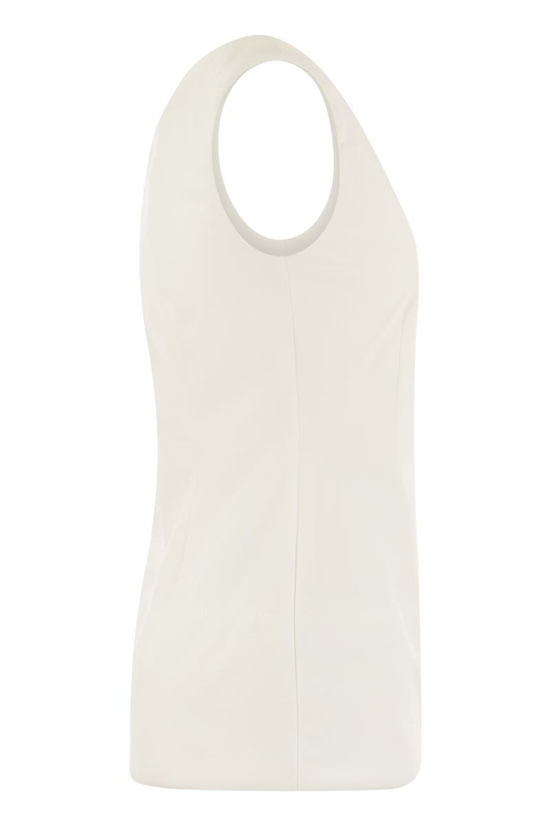 FICO - Sleeveless crepe jersey top