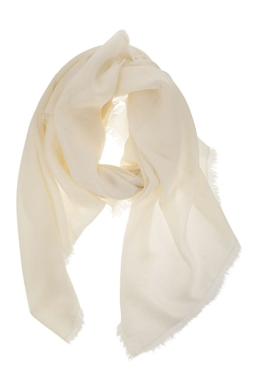 GEODE - Silk and cotton jacquard shawl