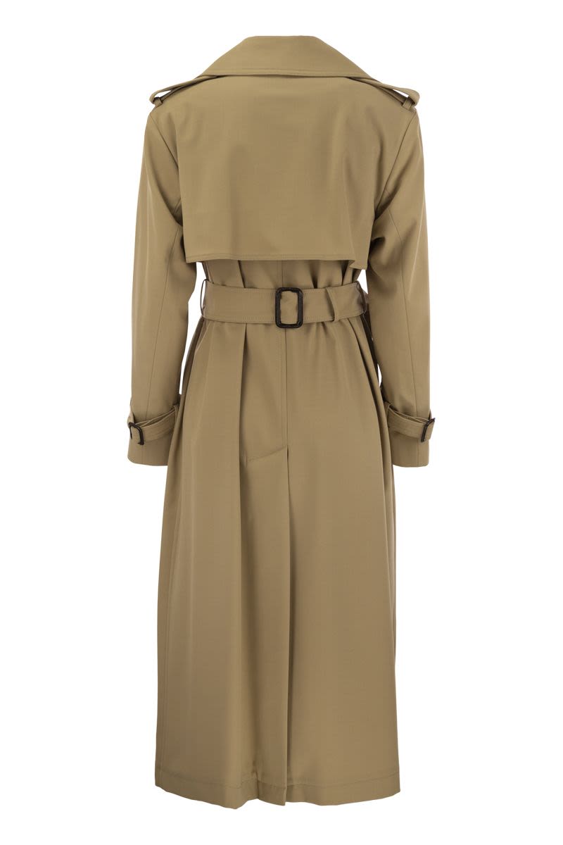 GIOSTRA - Double-breasted trench coat in water-repellent gabardine - VOGUERINI