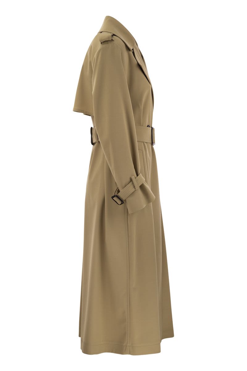 GIOSTRA - Double-breasted trench coat in water-repellent gabardine - VOGUERINI