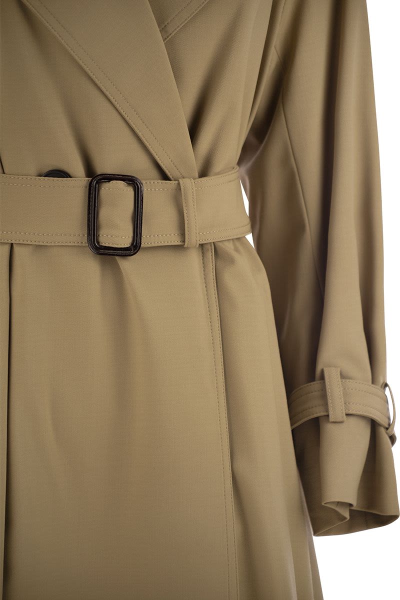 GIOSTRA - Double-breasted trench coat in water-repellent gabardine - VOGUERINI