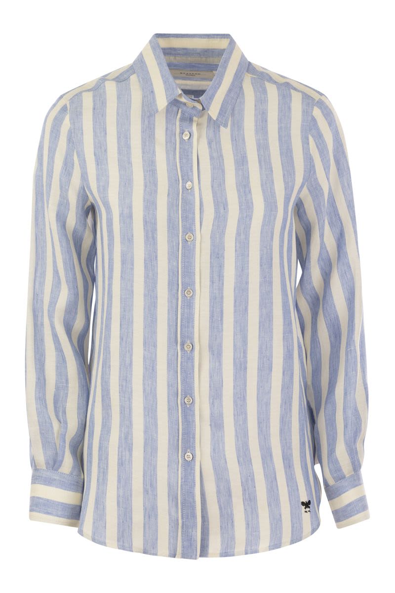 LARI - Classic striped linen shirt